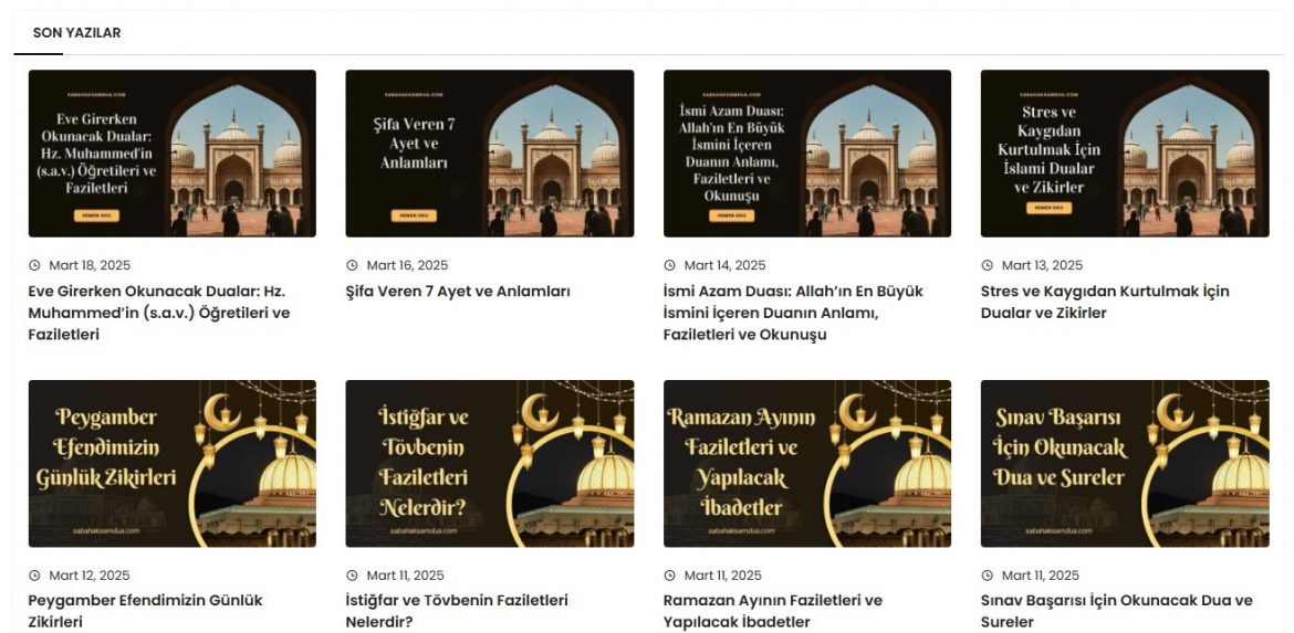 sabah namazı okunacak dualar